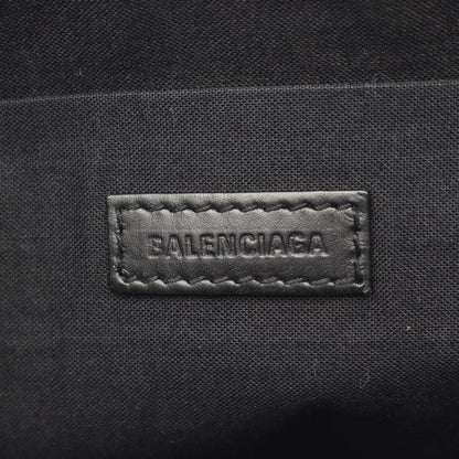 Balenciaga Clutch Navy Clip M Black Ivory Canvas Leather — view 4
