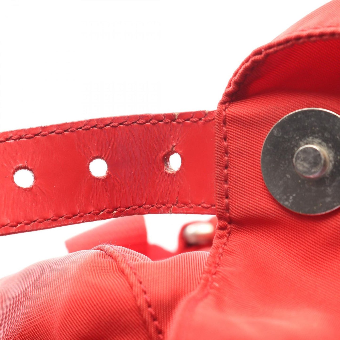 Prada Backpack Vela Red Nylon Leather — view 8