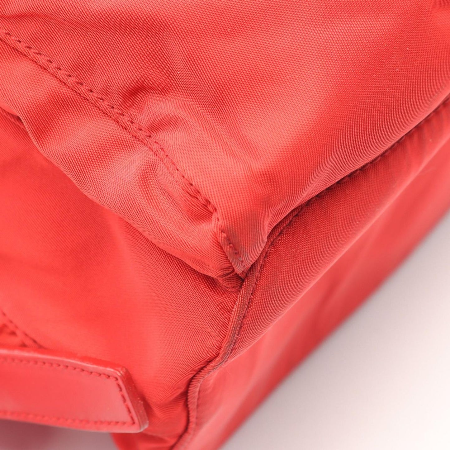 Prada Backpack Vela Red Nylon Leather — view 5