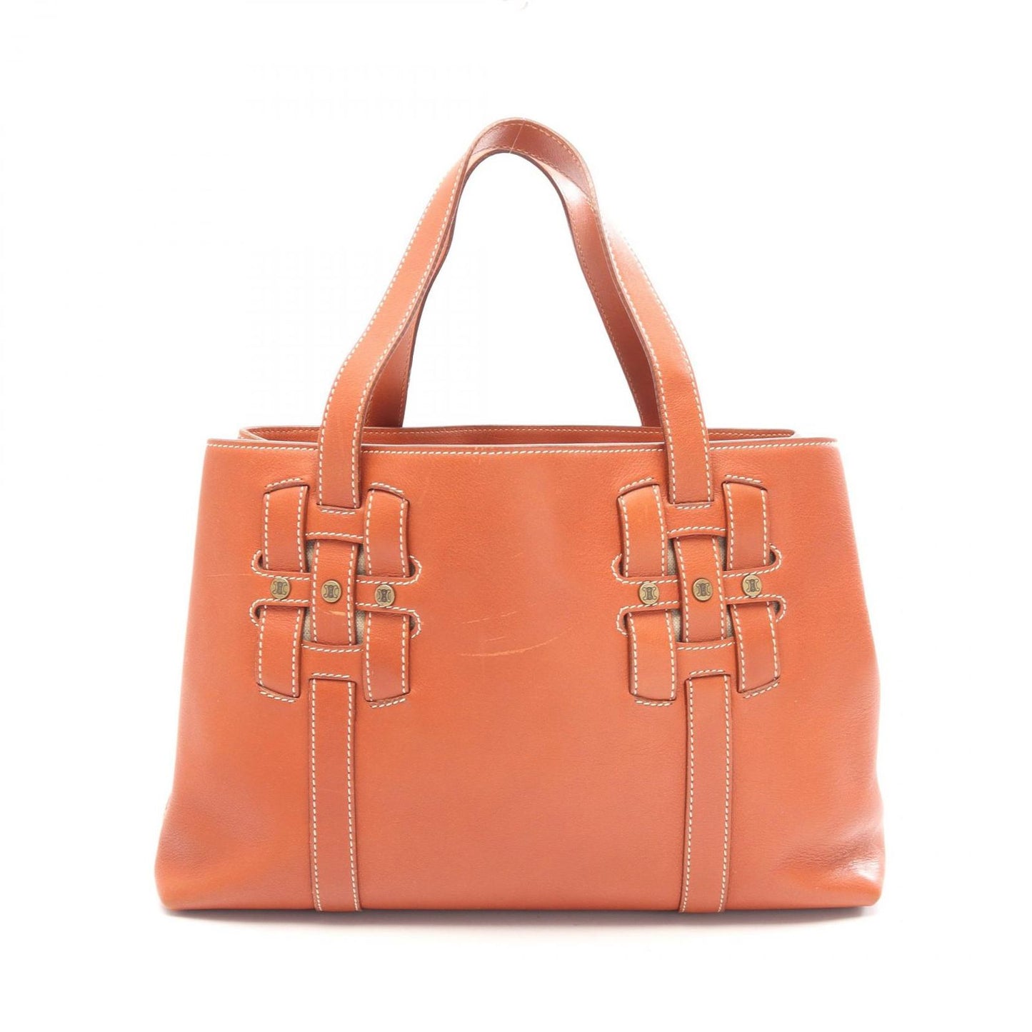 Celine Tote Macadam Brown Leather