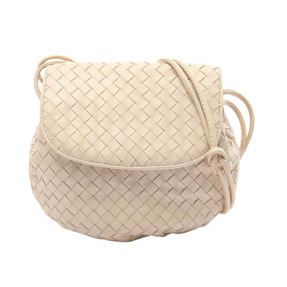 Bottega Veneta Shoulder Bag Intrecciato Ivory Leather