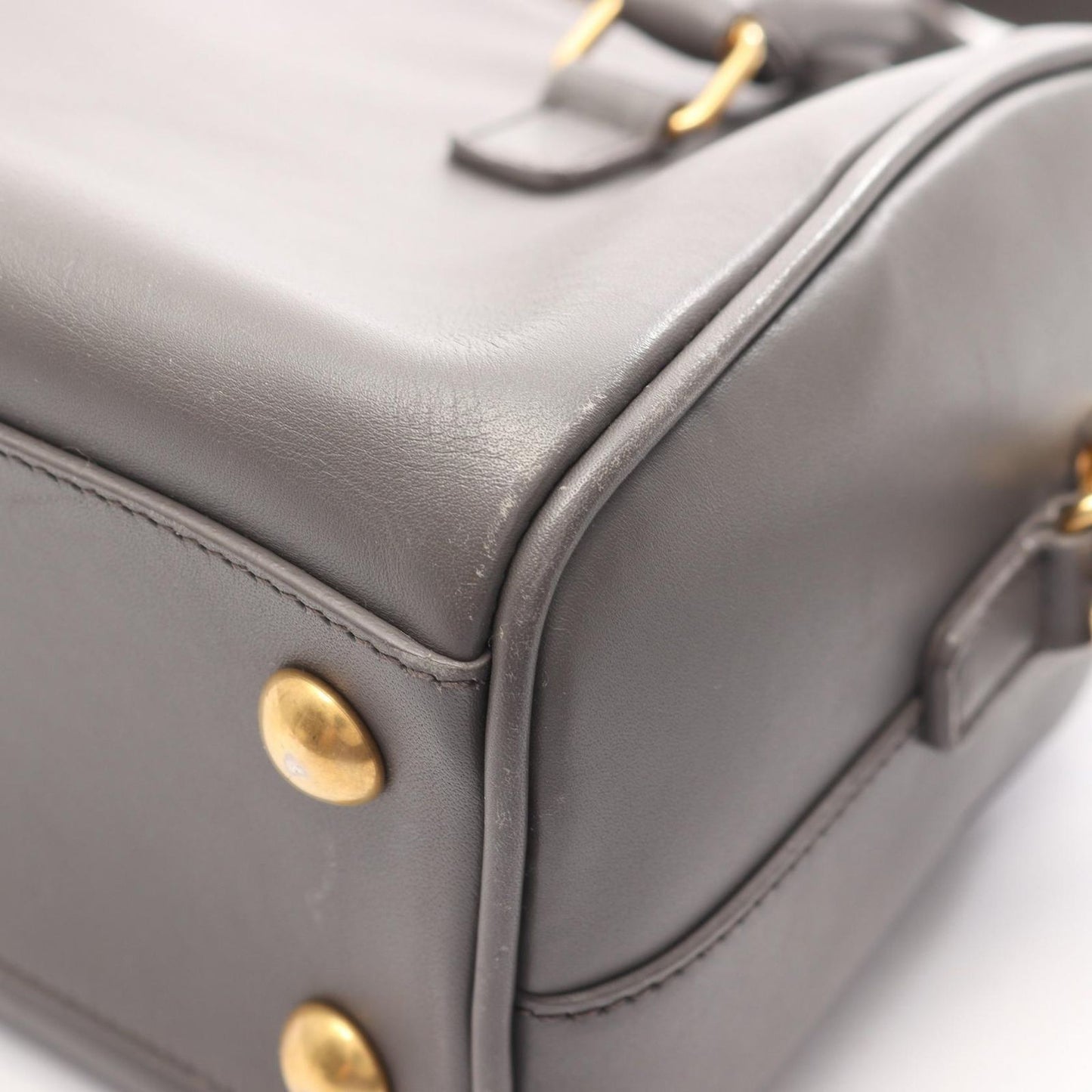 Saint Laurent Paris Handbag Baby Duffle 2-Way Gray Leather — view 7