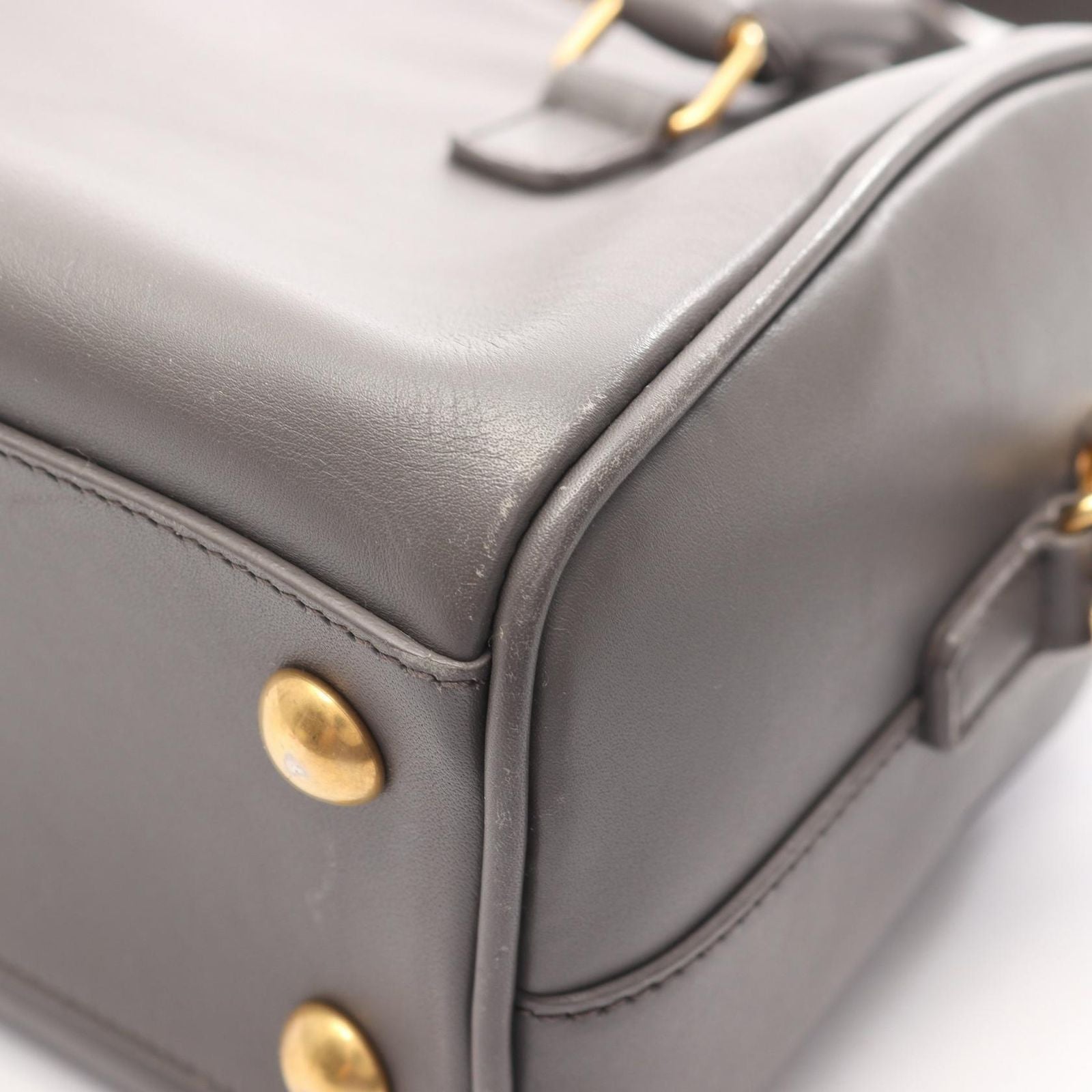 Saint Laurent Paris Handbag Baby Duffle 2-Way Gray Leather — view 7