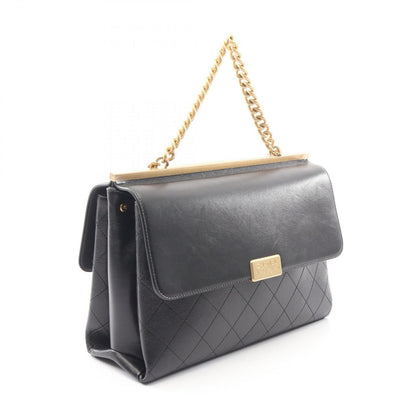 Chanel Shoulder Bag Quilted 2-Way Black Lambskin Chain — view 2