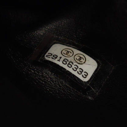Chanel Shoulder Bag Quilted 2-Way Black Lambskin Chain — view 6