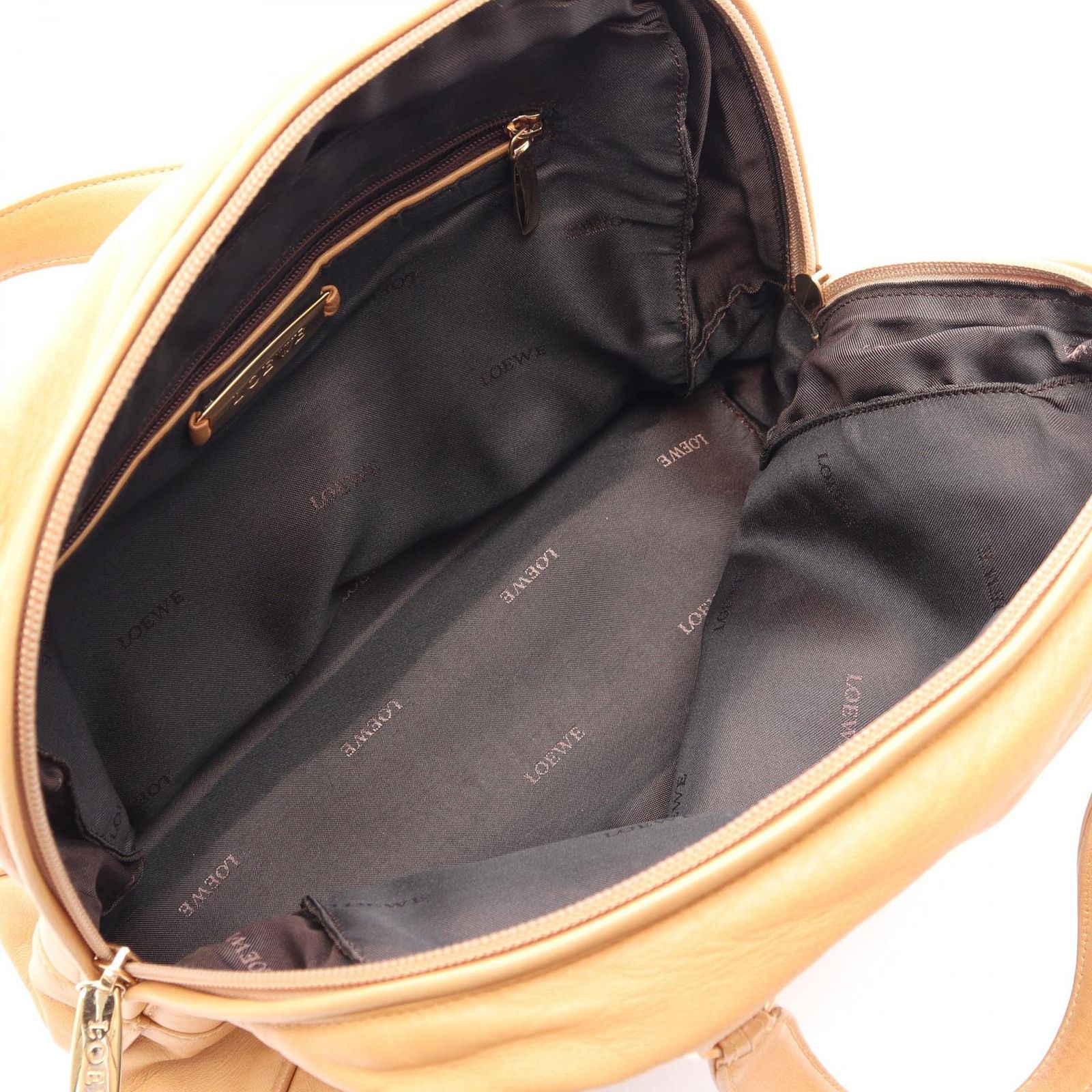 Loewe Handbag Anagram Beige Leather — view 3