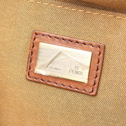 Fendi Shoulder Bag Zucca Brown Canvas Leather — view 4