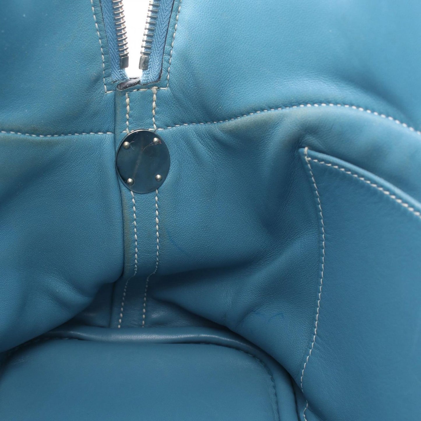 Hermes Handbag Bolide 31 Blue Jean 2-Way Leather — view 6