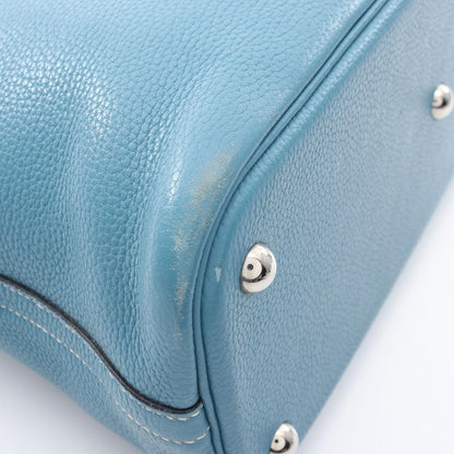 Hermes Handbag Bolide 31 Blue Jean 2-Way Leather — view 9