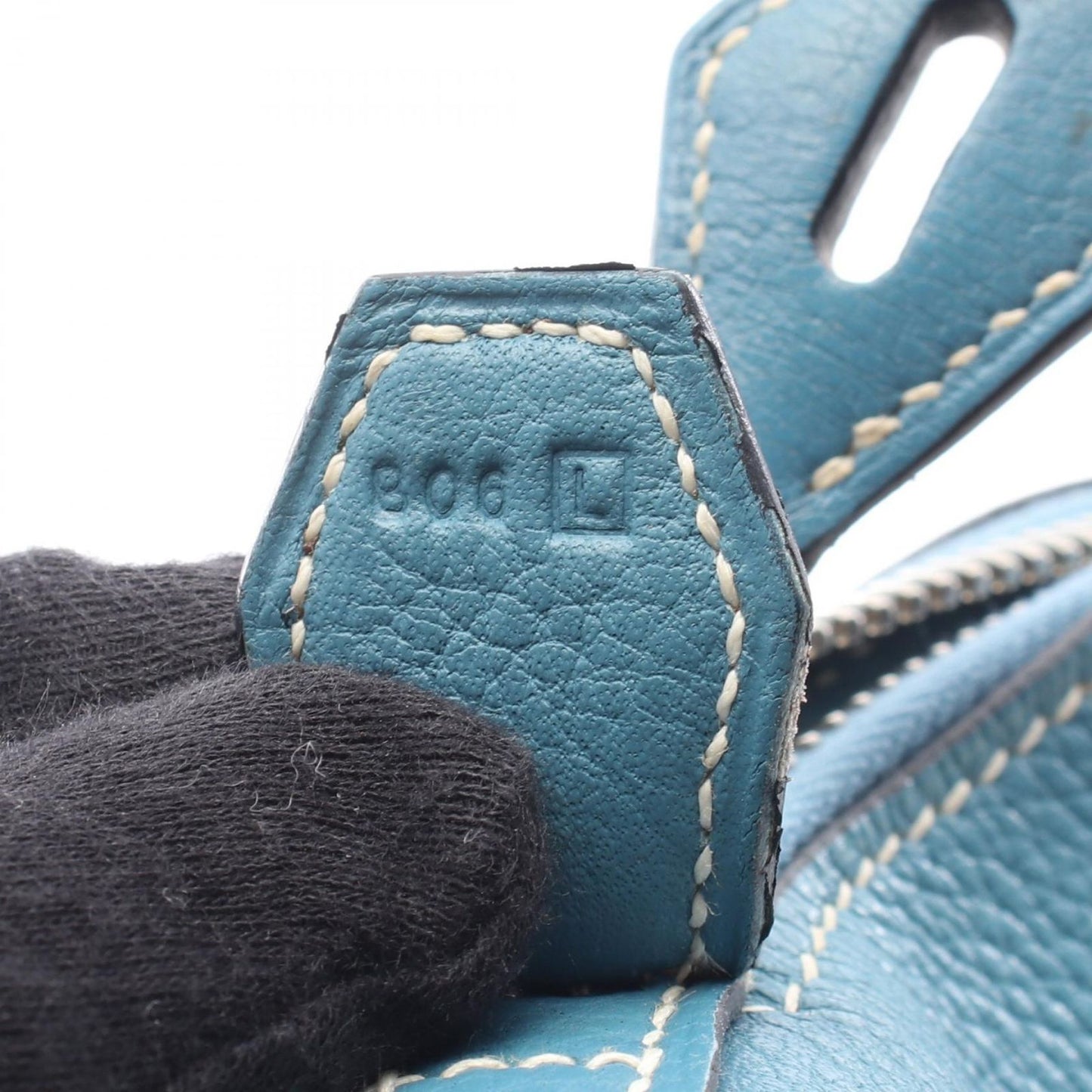 Hermes Handbag Bolide 31 Blue Jean 2-Way Leather — view 5