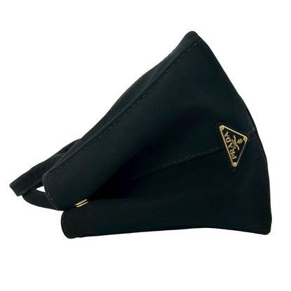 Prada Canapa Triangle Logo Canvas 2-Way Shoulder Bag Tote Black — view 5