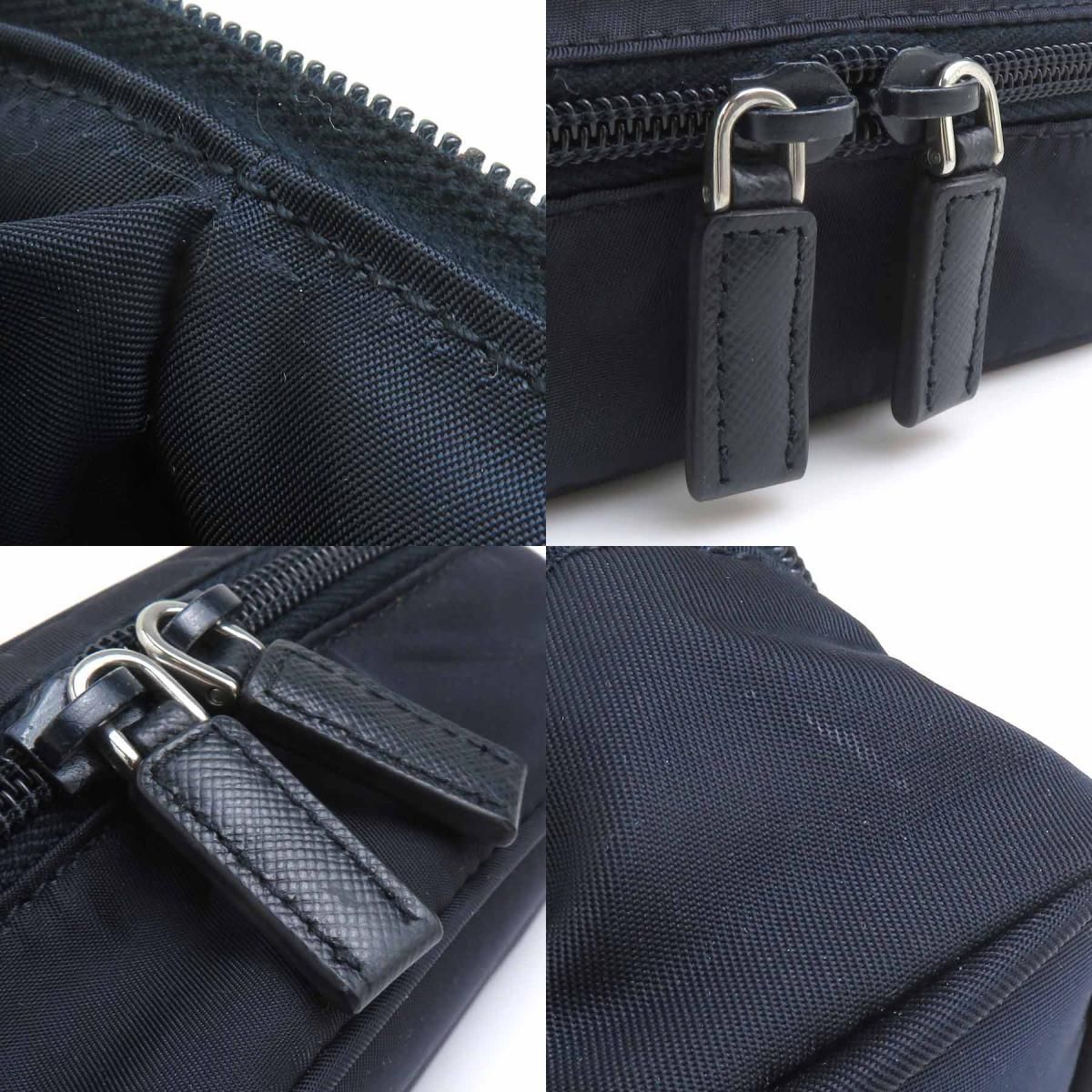 Prada Makeup Pouch Vanity Bag Navy — view 9