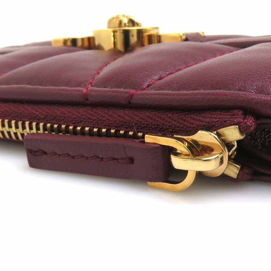 Versace Coin Case Coin Purse Burgundy — view 9
