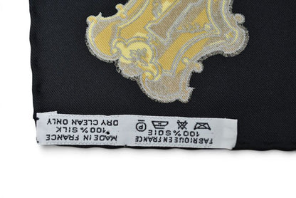 Hermes Carre 90 Scarf Key Pattern les Cles Vintage Black White — view 6