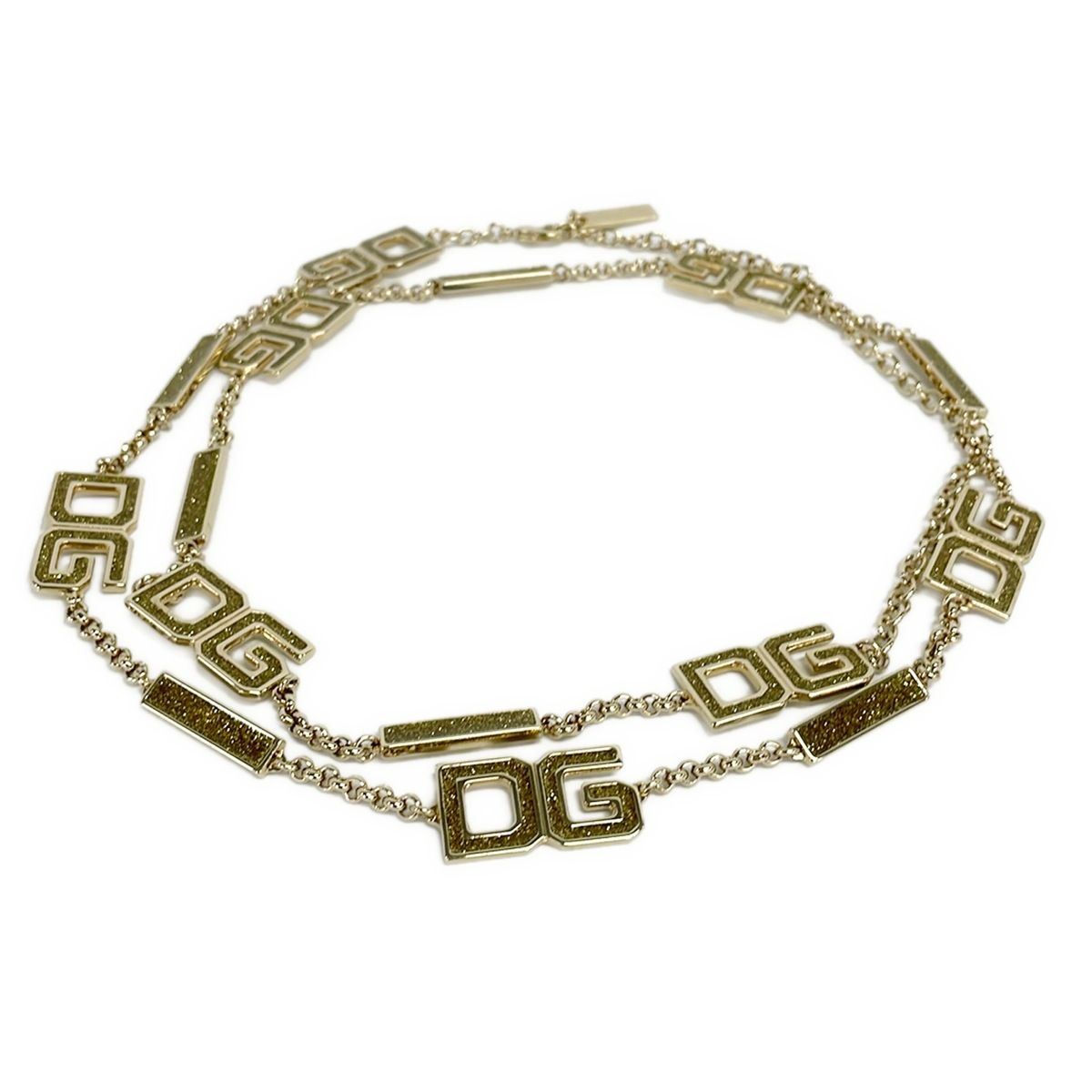 Dolce & Gabbana Belt Gold DG Motif Chain — view 2