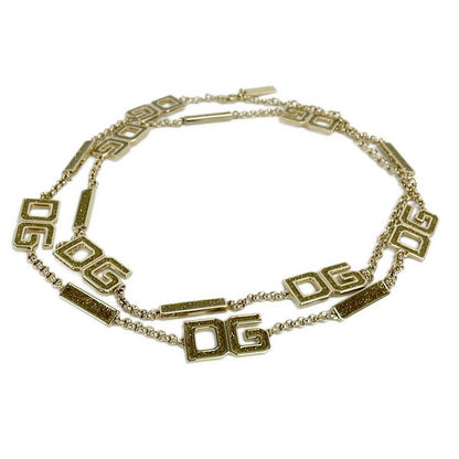Dolce & Gabbana Belt Gold DG Motif Chain — view 2