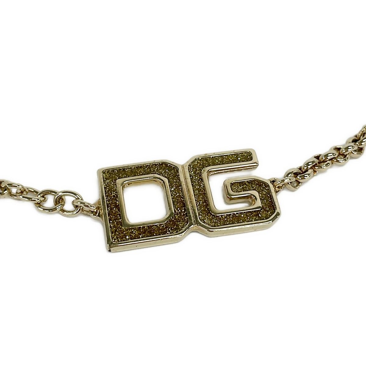 Dolce & Gabbana Belt Gold DG Motif Chain — view 3