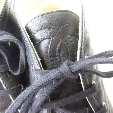 Chanel Espadrilles Sneakers Lambskin CC Logo Black — view 3