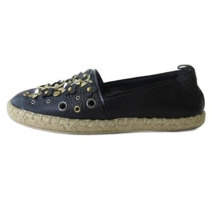 Louis Vuitton Espadrilles Slip on Shoes Monogram Flower Black — view 2