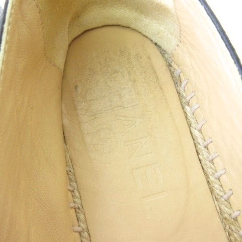 Chanel Espadrilles Slip on Shoes Lambskin Black — view 4
