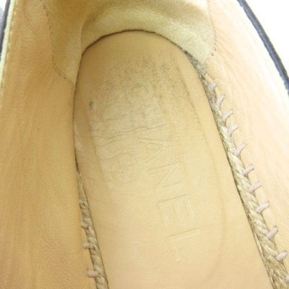Chanel Espadrilles Slip on Shoes Lambskin Black — view 4
