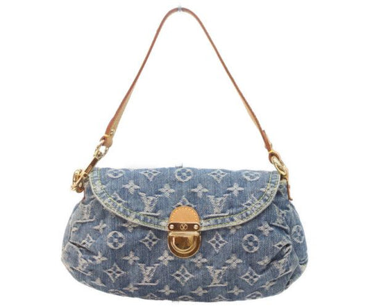Louis Vuitton Monogram Denim Mini Pleaty Shoulder