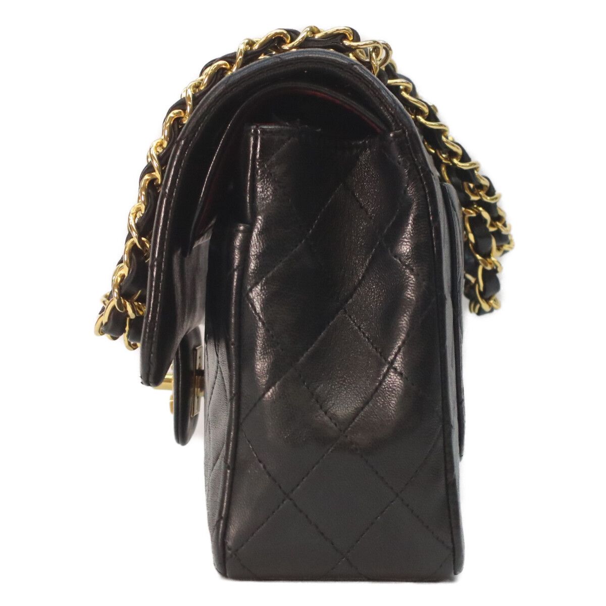 Chanel Black Lamb Gold Double Flap Quilted 25 — view 2