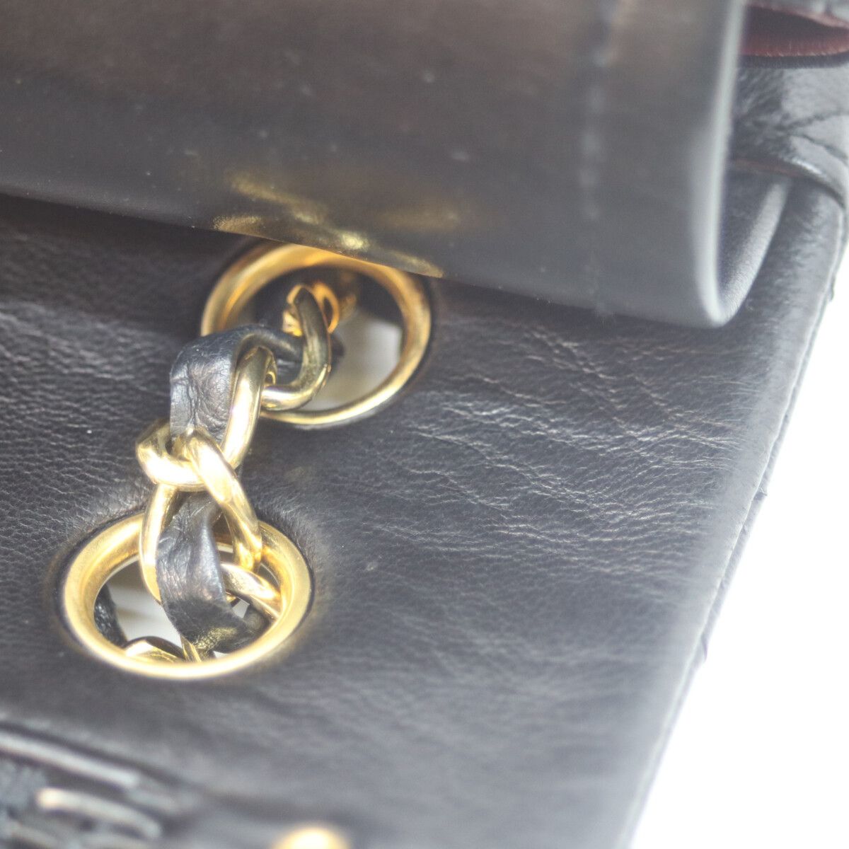Chanel Black Lamb Gold Double Flap Quilted 25 — view 7