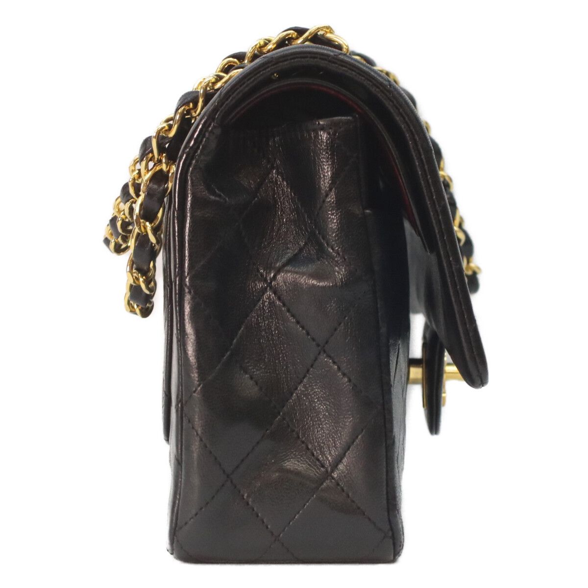 Chanel Black Lamb Gold Double Flap Quilted 25 — view 4