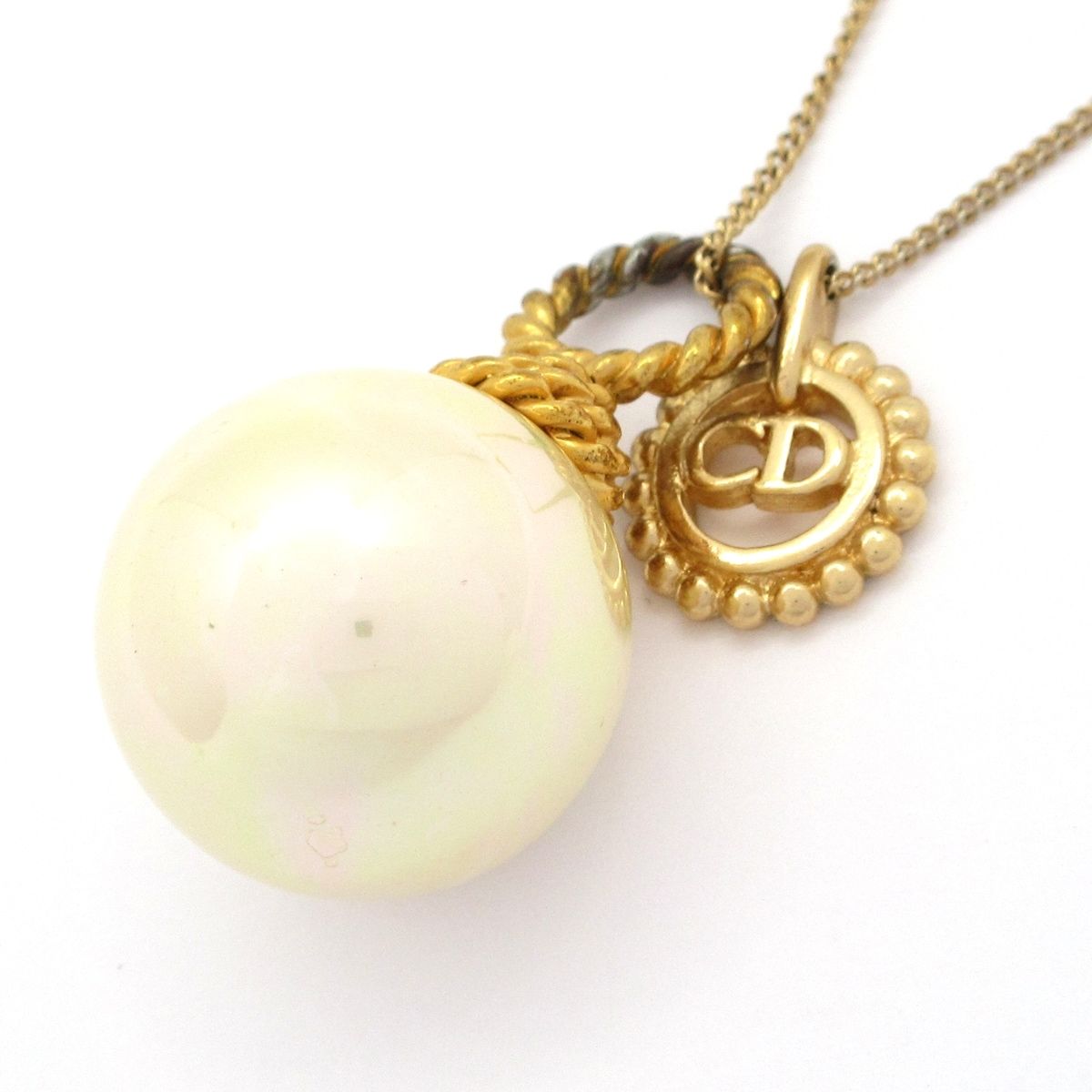 Dior Necklace Gold Ivory
