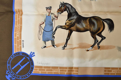 Hermes Carre 90 Scarf les Haras Nationaux National Stud Farm Vintage Carriage — view 8