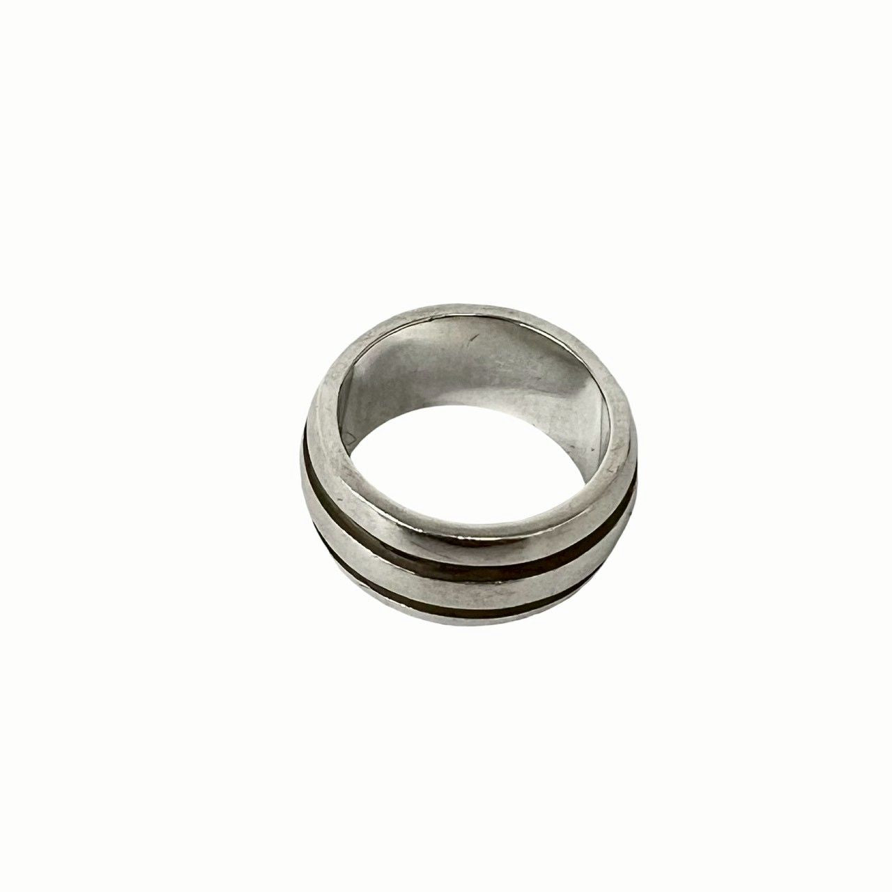 Tiffany & Co Group Double Line Ring 925 Sterling Silver 0512 — view 6