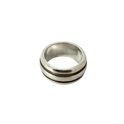 Tiffany & Co Group Double Line Ring 925 Sterling Silver 0512 — view 4