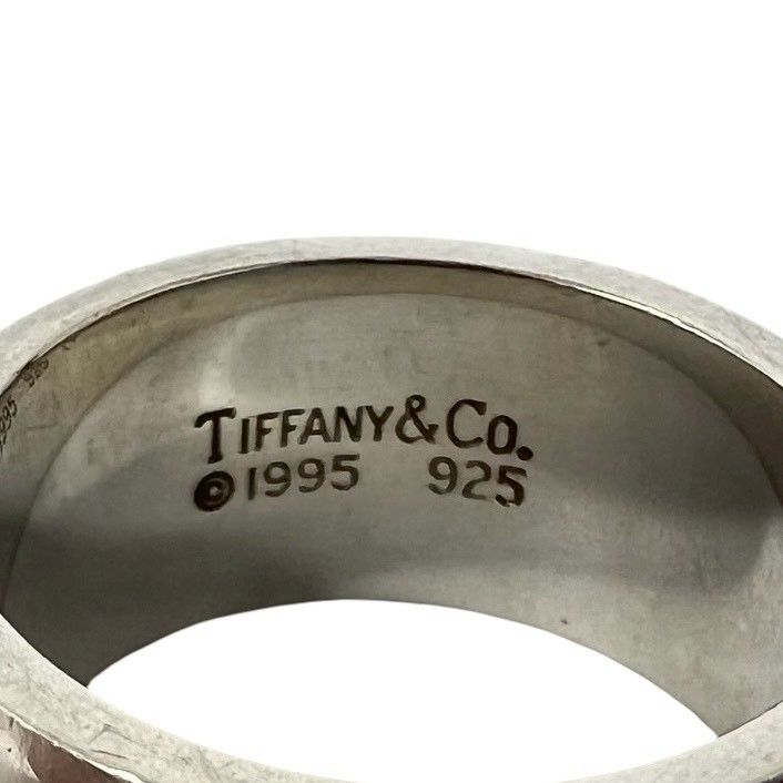 Tiffany & Co Group Double Line Ring 925 Sterling Silver 0512 — view 3