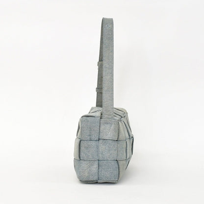 Bottega Veneta Maxi Intrecciato Cassette Shoulder Bag Denim Fabric Indigo Washed — view 2