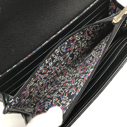 Chanel Quilted CC Logo Caviar Leather Wallet Black — view 9