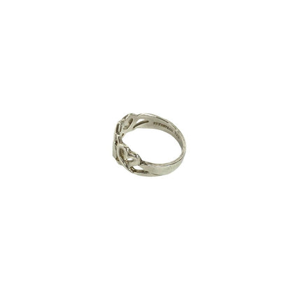 Tiffany & Co Triple Rubbing Heart 925 Sterling Silver Ring — view 4