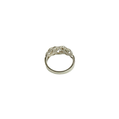 Tiffany & Co Triple Rubbing Heart 925 Sterling Silver Ring — view 6