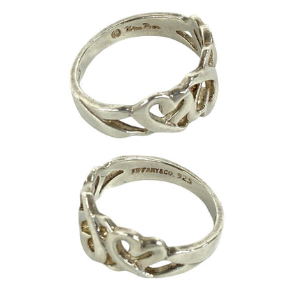 Tiffany & Co Triple Rubbing Heart 925 Sterling Silver Ring — view 3
