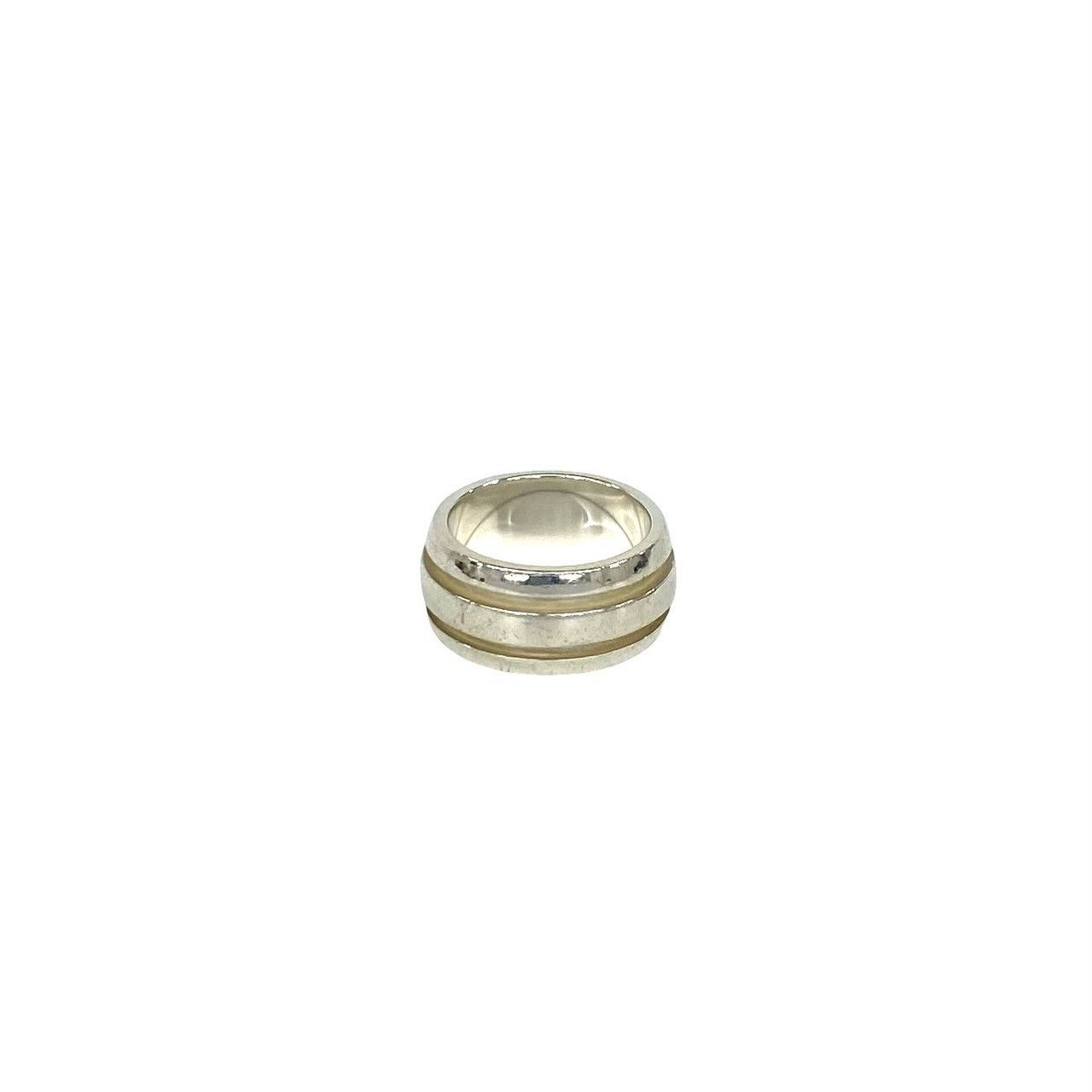 Tiffany & Co Group Double Line Ring 925 Sterling Silver — view 6