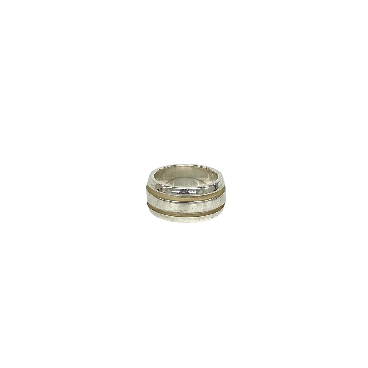 Tiffany & Co Group Double Line Ring 925 Sterling Silver — view 4