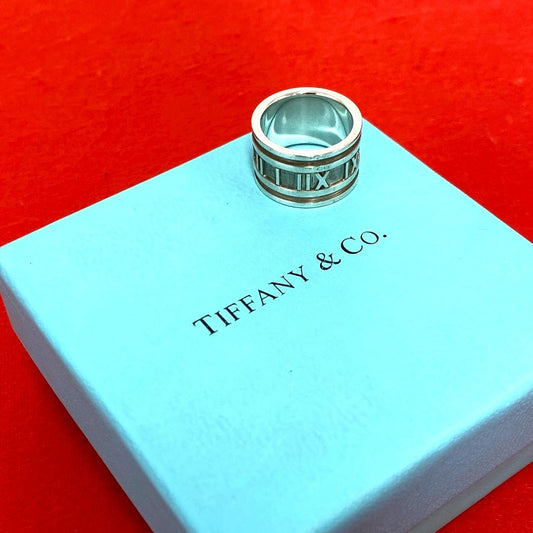 Tiffany & Co Vintage Atlas Wide Ring 925 Sterling Silver