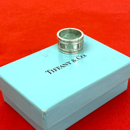 Tiffany & Co Vintage Atlas Wide Ring 925 Sterling Silver