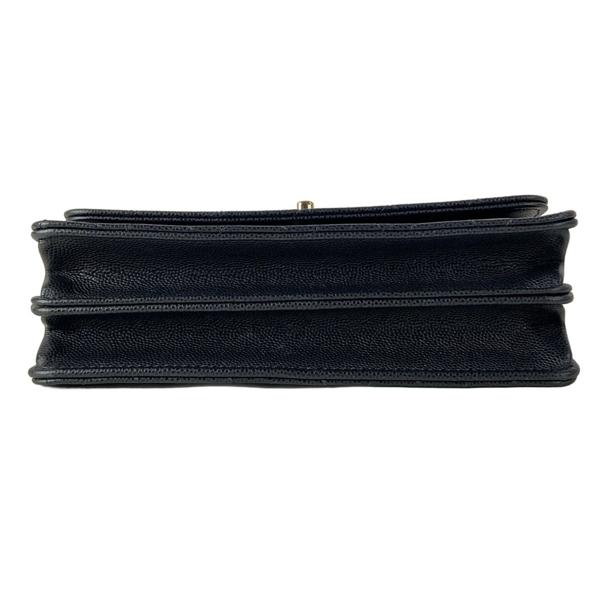 Chanel Clutch Quilted Black 2-Way Bijou Handle Chain Gold — view 5
