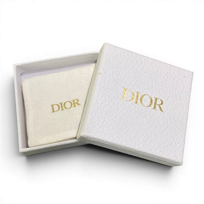 Dior Tribales Tribal Resin Pearl Earrings CD Logo Rhinestone Gold White — view 6