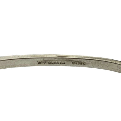 Tiffany & Co Vintage Triple Heart Bangle 925 Sterling Silver Bracelet — view 3