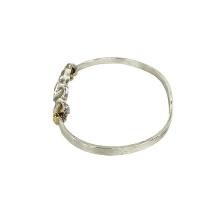 Tiffany & Co Vintage Triple Heart Bangle 925 Sterling Silver Bracelet — view 5