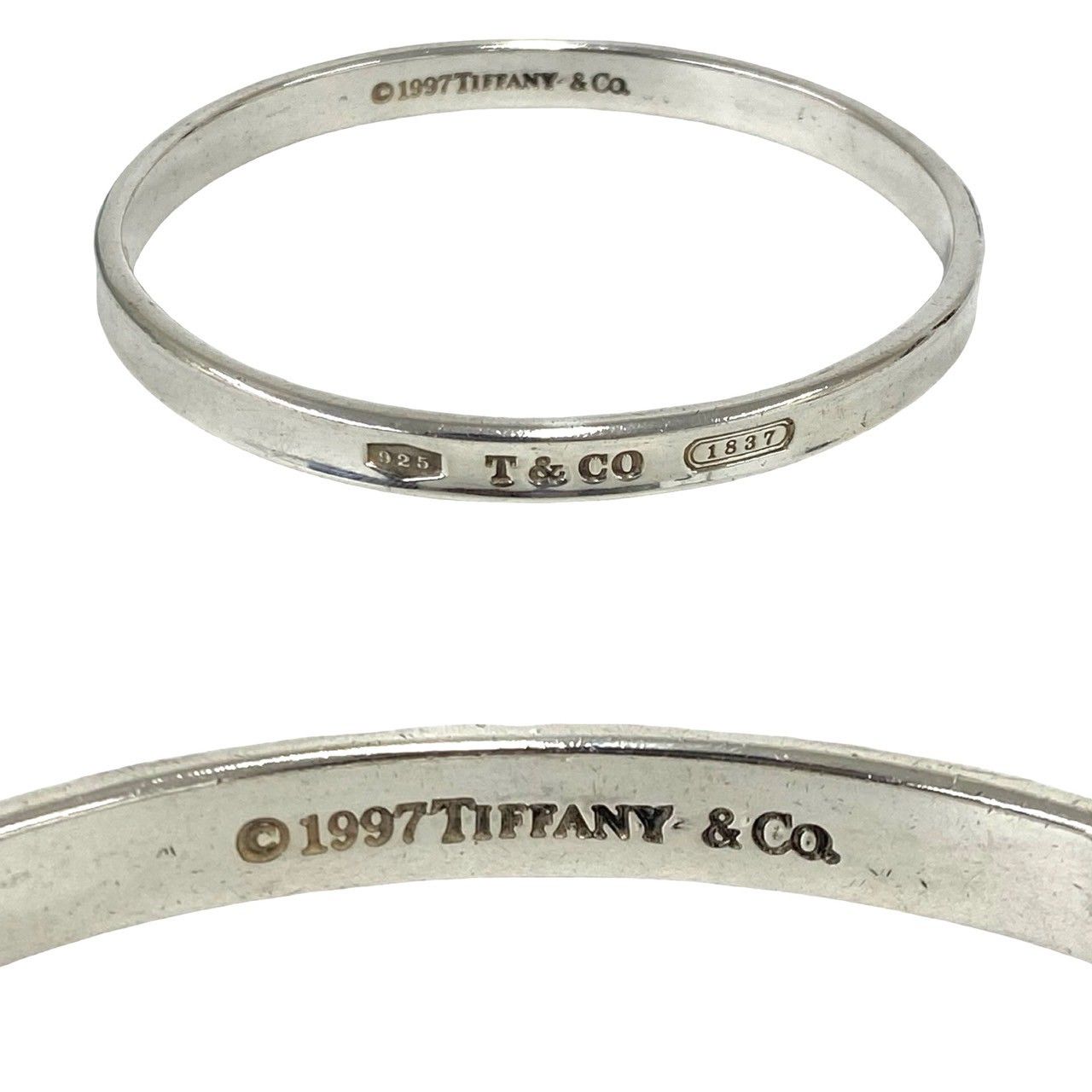 Tiffany & Co Vintage Narrow Bangle 925 Sterling Silver Bracelet — view 3