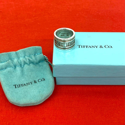 Tiffany & Co Box Vintage Atlas Wide Ring 925 Sterling Silver No 10