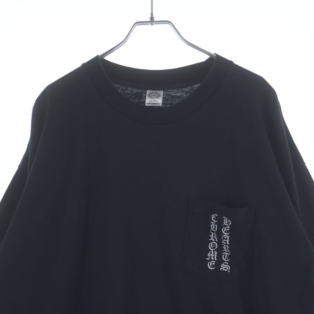 Chrome Hearts Rs3 Cross L S Tee Vertical Logo All Sleeve Long Crew Neck — view 3